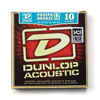 DUNLOP DAP Phosphor Bronze Light 12-String 10-47 струны для 12-струнной акустической гитары
