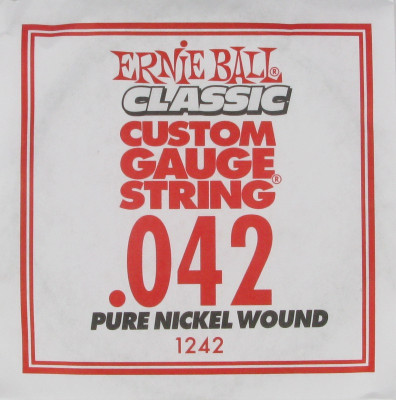 Ernie Ball 1242 калибр.042 одиночная для электрогитары/акустической гитары