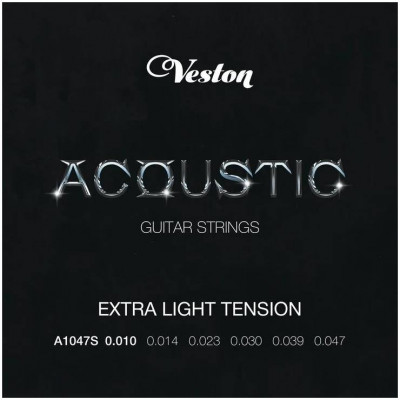 Струны для акустической гитары VESTON A1047 S Extra Light экстра-легкое натяжение