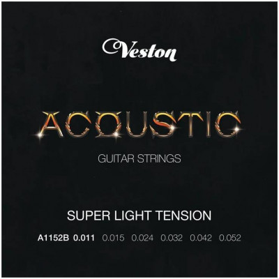 Струны для акустической гитары VESTON A1152 B Super Light очень легкое натяжение