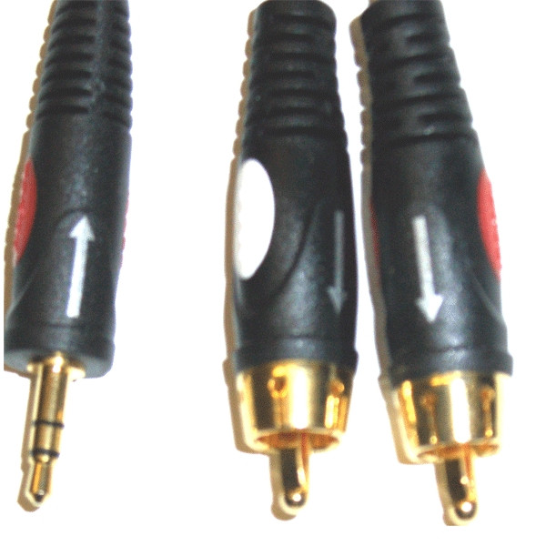 DIE HARD DH635 аудио кабель mini JACK-stereo(3.5) - 2хRCA 0.3 м