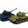 Р/У танковый бой Huan Qi Т-34 и Tiger 1:32 2.4G (два танка, з/у, акк)