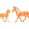 Фигурки животных MASAI MARA MM204-005 серии "Мир лошадей": Авелинская лошадь и жеребенок 3 пр.