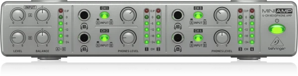 Усилитель мощности Behringer AMP800 V2 для наушников четырёхканальный