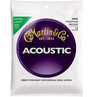 MARTIN M500 струны для 12-струнной акустической гитары