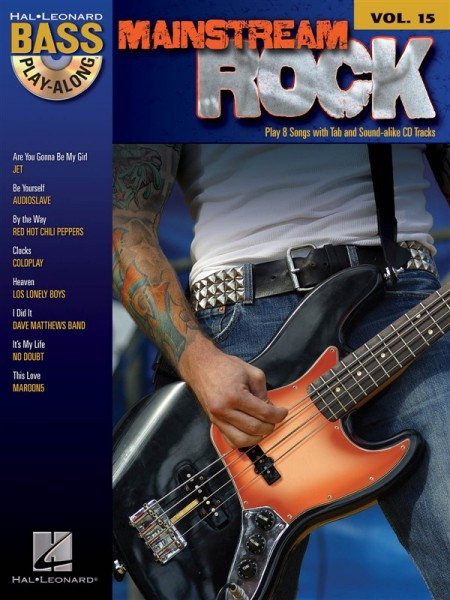 HL00699822 Bass Play-Along Volume 15: Mainstream Rock