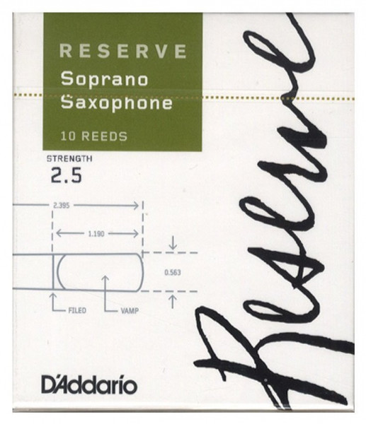 Rico DIR1025 RESERVE SSX - 10 PACK - 2.5 трости для сопрано саксофона 2.5x10 шт