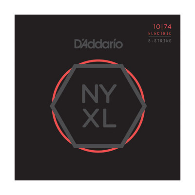 Струны для 8-струнной электрогитары D'ADDARIO NYXL1074 10-74