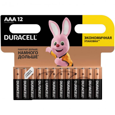 Батарейка тип AAA DURACELL LR03 BASIC 12 шт