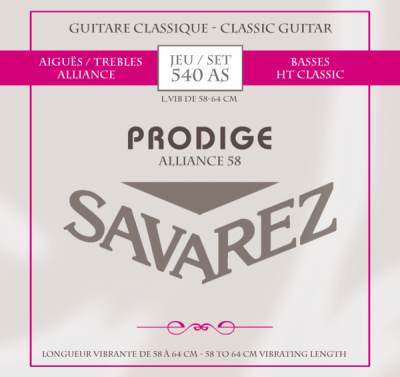 Струны для классических гитар 7/8 SAVAREZ 540 AS ALLIANCE HT CLASSIC Prodige (25,2-28-33,9-29,9-35,8-44,1)