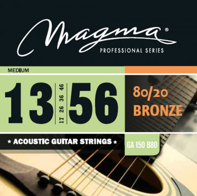 Комплект струн для акустической гитары 13-56 Magma Strings GA150B80