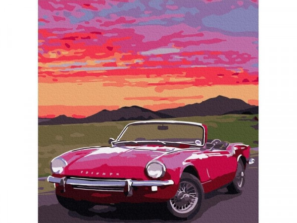 Картина по номерам 30x30 КАБРИОЛЕТ ТРИУМФ РЕТРО (19 цветов)