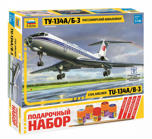 Пассажирский авиалайнер "Ту-134А/Б-3" 1/144