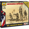 Сборная модель ZVEZDA Американская мотопехота, 1/72