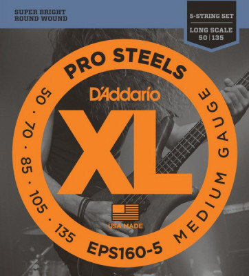D'ADDARIO EPS160-5 Medium 50-135-струны для 5-струнной бас-гитары