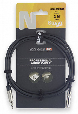 STAGG NAC2MPSMJSR - аудио кабель мини Phone/мини джек, 2 м , черный