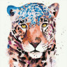 Картина по номерам 30Х30 АКВАРЕЛЬНЫЙ ЯГУАР (23 цвета)