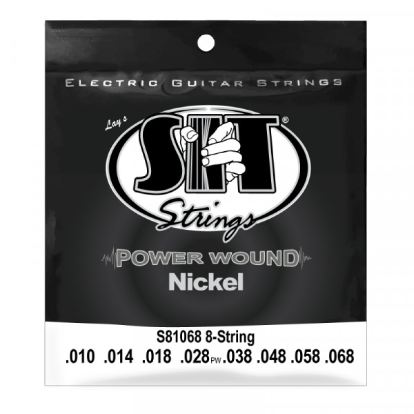 SIT Strings S81068 Power Wound Nickel Electric - Струны для 8-ми струнной электрогитары 10-68