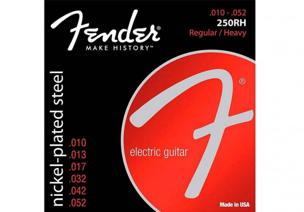 FENDER STRINGS NEW SUPER 250RH NPS BALL END 10-52, струны для электрогитары, стальные с никелевым покрытием