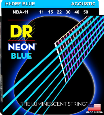 Комплект струн для акустической гитары DR NBA-11, 11-50
