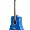Акустическая гитара Fabio FAW-702 синего цвета