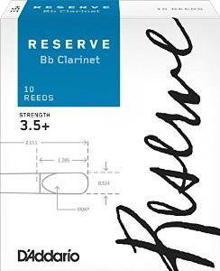 Трости для кларнета Bb Rico DCR10355, Reserve , №3,5+, 10 шт