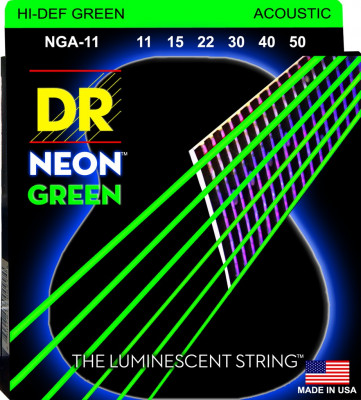 Комплект струн для акустической гитары DR NGA-11, 11-50