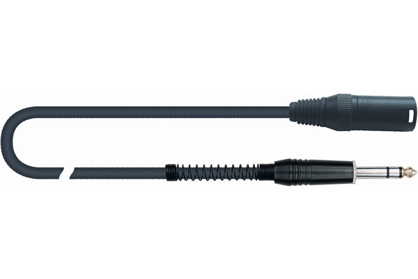 QUIK LOK MCR615-6 микрофонный кабель, 6 метров, разъемы XLR Male - Stereo Jack ( XLR/M - Jack Stereo), цвет черный