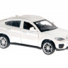Машина "АВТОПАНОРАМА" BMW X6, 1/43, белый, инерция, откр. двери, в/к 17,5*12,5*6,5 см