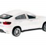 Машина "АВТОПАНОРАМА" BMW X6, 1/43, белый, инерция, откр. двери, в/к 17,5*12,5*6,5 см