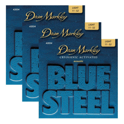 DEAN MARKLEY 2034-3PK - комплект: струны для акустической гитары, 3 упаковки 11-52