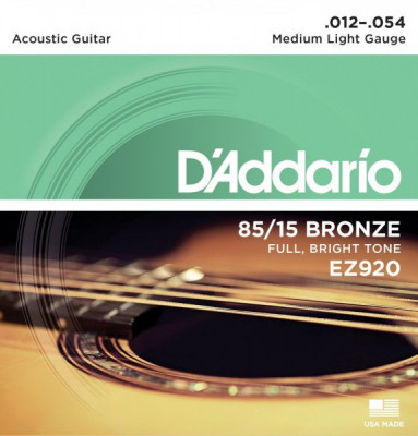 D'ADDARIO EZ920 Medium Light 12-54 струны для акустической гитары