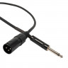 Микрофонный кабель ROCKDALE MN001-10M, разъемы XLR male X mono jack male, 10 м