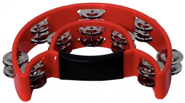 GEWA Jingle wreath Half moon 20 jingles Red тамбурин полукруглый красный, пластик, 20 пар бубенцов