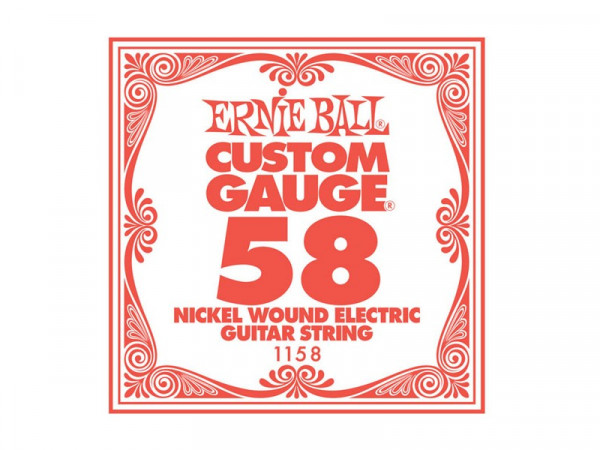 Ernie Ball 1158 калибр.058 одиночная для электрогитары/акустической гитары