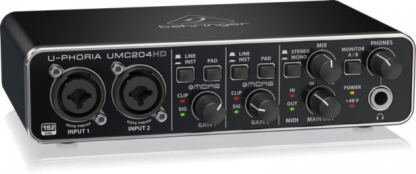 Аудиоинтерфейс Behringer UMC204HD Аудиоинтерфейс Behringer UMC204HD