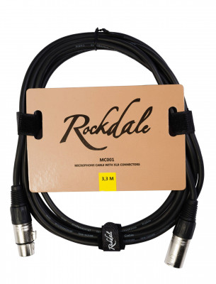 ROCKDALE MC001.10 Микрофонный кабель с разъёмами XLR для балансных соединений, OFC, 84х0,1+2х(28х0,1), длина 3,3 м