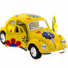 Машина Kinsmart 1967 Volkswagen Classical Beetle with printing инерция (1/12шт.) 1:32 б/к