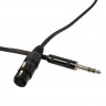 Микрофонный кабель ROCKDALE XF001-1M, разъемы XLR female X stereo jack male, 1 м