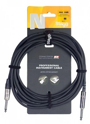 STAGG NGC6SW-Кабель гитарный , функция Mute, 6м, JACK-JACK, цвет: чёрный