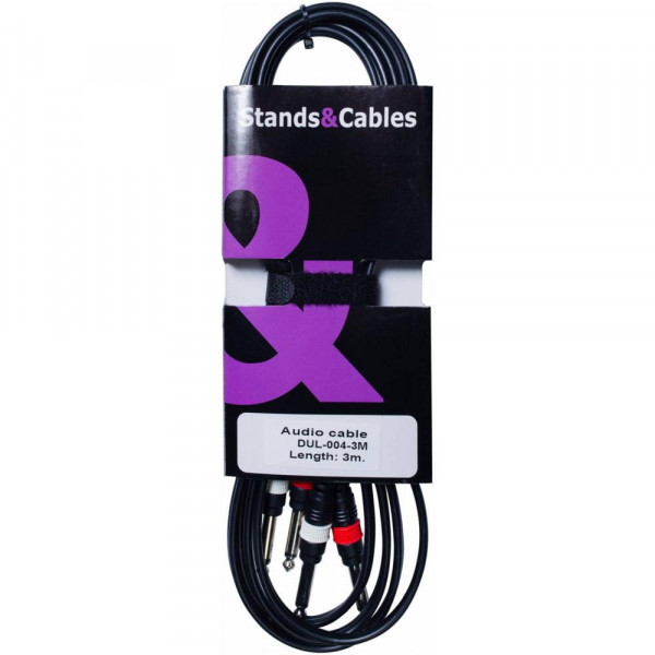 Инструментальный кабель 2хJack 6, 3мм STANDS & CABLES DUL-004-3