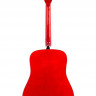 Акустическая гитара Fabio SA105 красного цвета