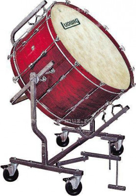 БАС-барабан LUDWIG LECB86X8M 36"x18", красного цвета