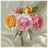 Картина по номерам 30х30 Бузин. Букет из роз (20 цветов)