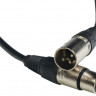 ROCKDALE MC001-30CM готовый микрофонный кабель, разъёмы XLR, длина 30 см