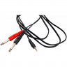 Инструментальный кабель Jack 3, 5мм. стерео 2xJack 6, 3 м STANDS & CABLES YC-001-1.8