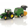 Трактор Siku с пресс-подборщиком 1665 1/87, зеленый
