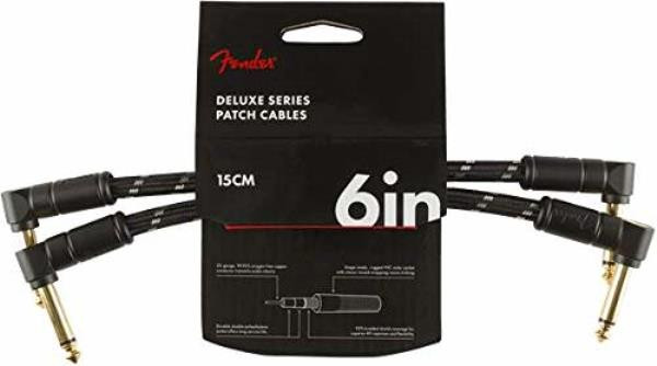 FENDER DELXUE 6' CABLE BTWD 2 PACK комплект инструментальных кабелей (2 шт.), 6', черный твид