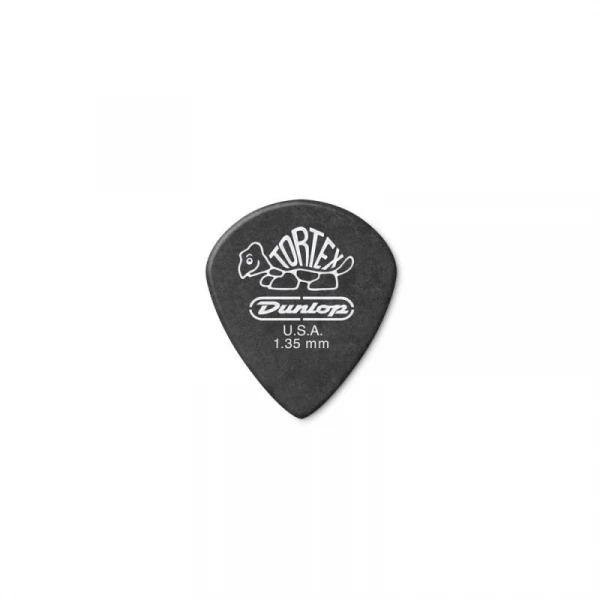 DUNLOP 482P1.35 Tortex® Pitch Black Jazz III упаковка черных медиаторов 1.35мм, (12шт.)
