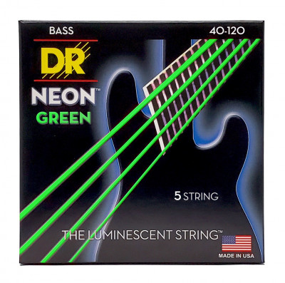 Комплект струн для 5-струнной бас-гитары DR NGB5-40, 40-120